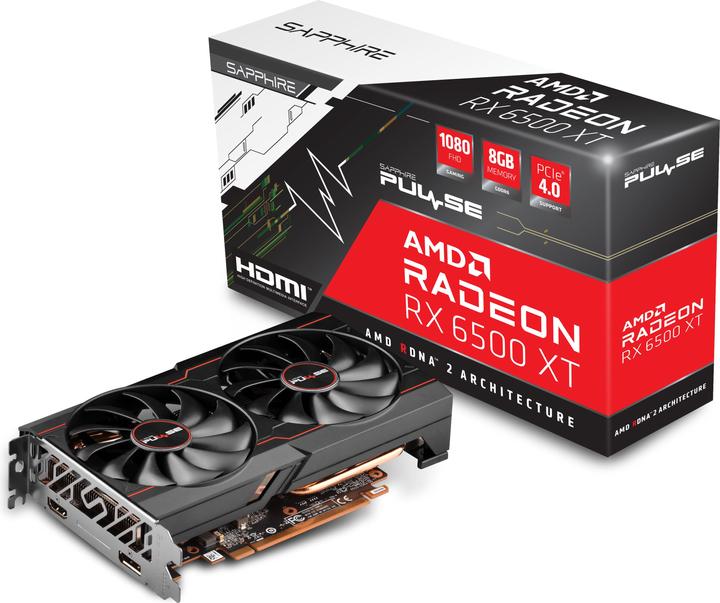 Productafbeelding Sapphire Pulse Radeon RX 6500 XT OC (8 GB)