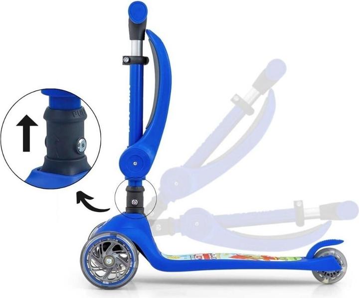 Actual product image Mally Children's tricycle scooter Fuzzy Blue Milly