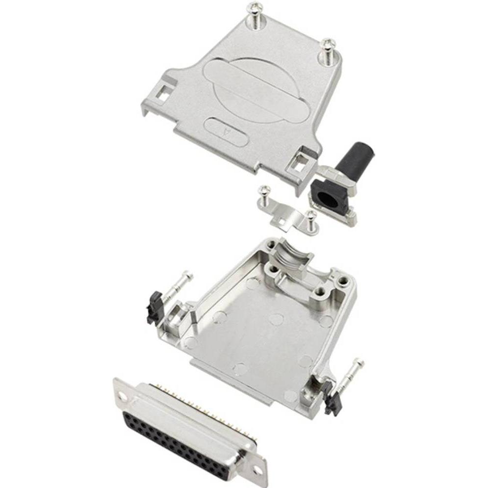 Tru Components TCDTZF25DMSK 7709528 D-SUB Buchsenleisten-Set 180 ° Polzahl (num), Elektronikkabel + Stecker