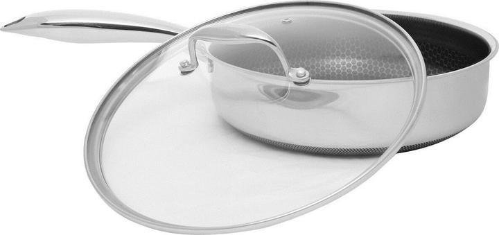 Actual product image Kohersen Patelnia sauté z pokrywką Black Cube 26cm (Frying pan, Aluminium, Stainless steel, 26 x 15 cm)