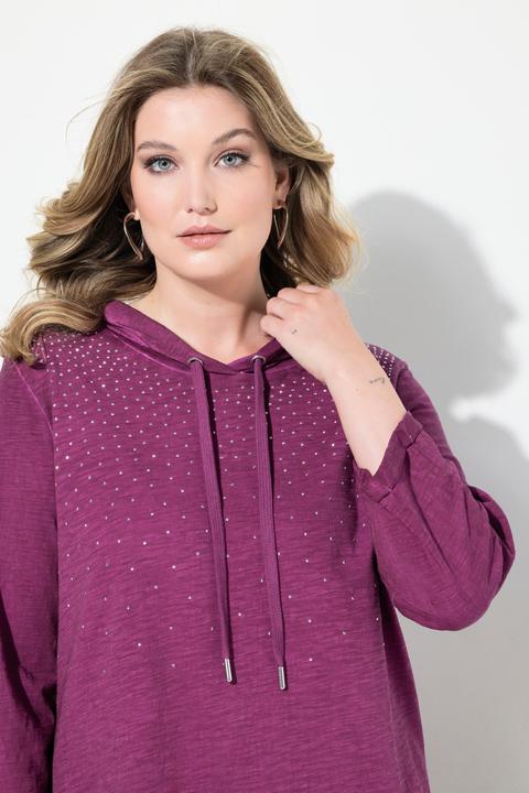 Produktbild Miamoda T-Shirt, A-Linie, ColdDyed, Strass-Verlauf, Kapuze (46)