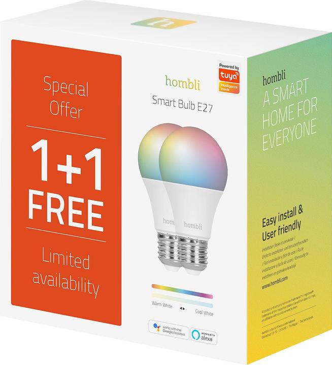 Immagine prodotto Hombli Smart Bulb (2x) (E27, 800 lm, 2 x)