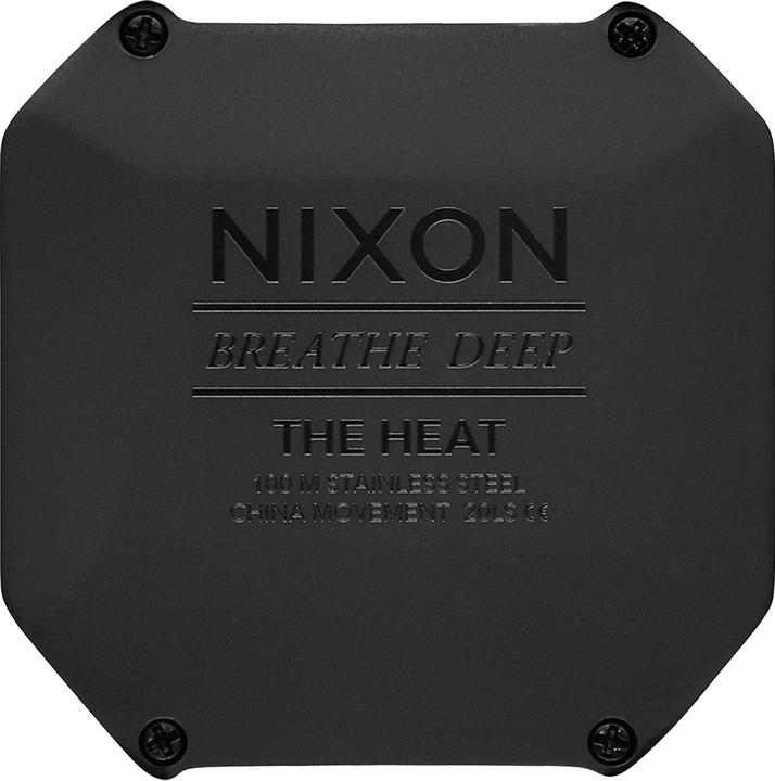 Actual product image Nixon Wristwatch Heat All Black 38 mm (Watch with gemstone, 38 mm)