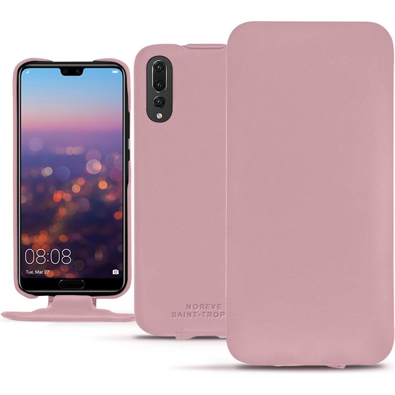 Noreve Lederschutzhülle vertikal (Huawei P20 Pro), Smartphone Hülle, Rosa