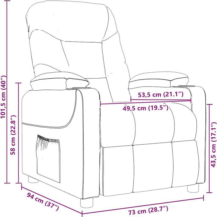 Actual product image vidaXL Elektrischer Massagesessel