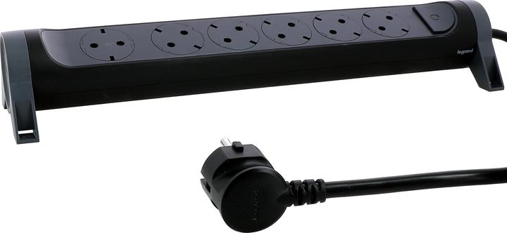 Actual product image Legrand Rotating power strip 6x socket, 3m cable Black 694540 (6 x, CEE 32/5, 3 m)