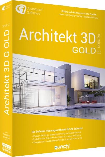 Produktbild Avanquest Architekt 3D 21 Gold (Code in a Box) (1 User)