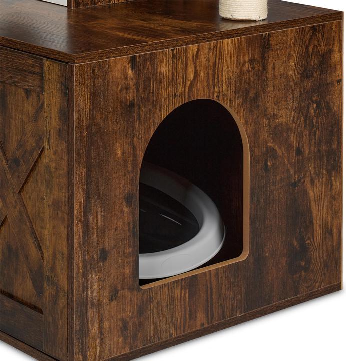 Actual product image Relaxdays Kratzbaum (128 cm, Dark brown)