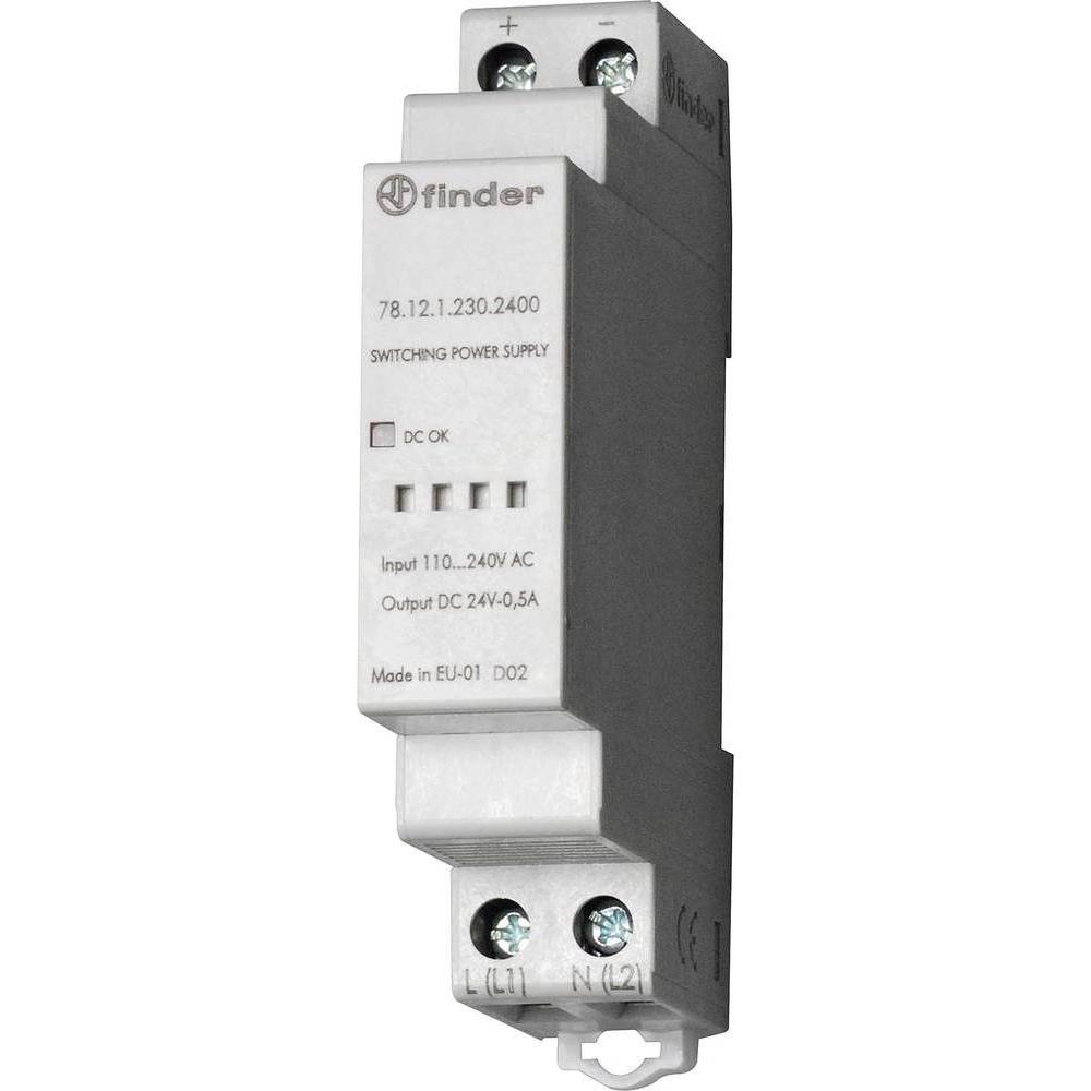 Finder, Systemstromversorgung, Hutschienen Netzteil (DIN Rail) Schaltschrank Schaltnetzteil 12V/12W
