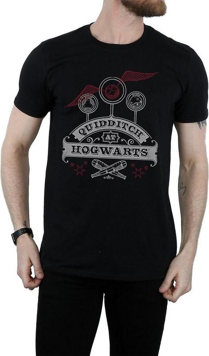 Actual product image Mens Quidditch At Hogwarts Cotton T-Shirt (M)