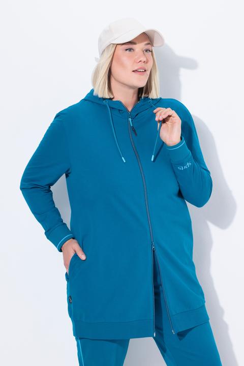 Actual product image Ulla Popken Contrast Piping Zip-Up Hoodie (46, 48)