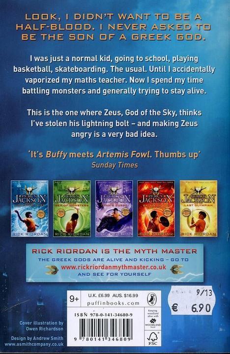 Produktbild Percy Jackson and the Lightning Thief (Englisch, Rick Riordan, 2013)