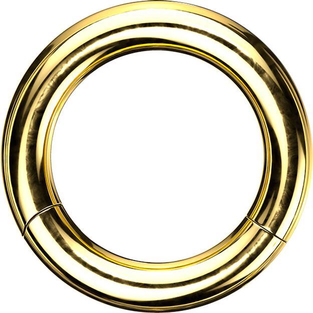 Produktbild Star Piercing Segmentring klappbar vergoldet (ohne Messing, Chirurgenstahl 316L)