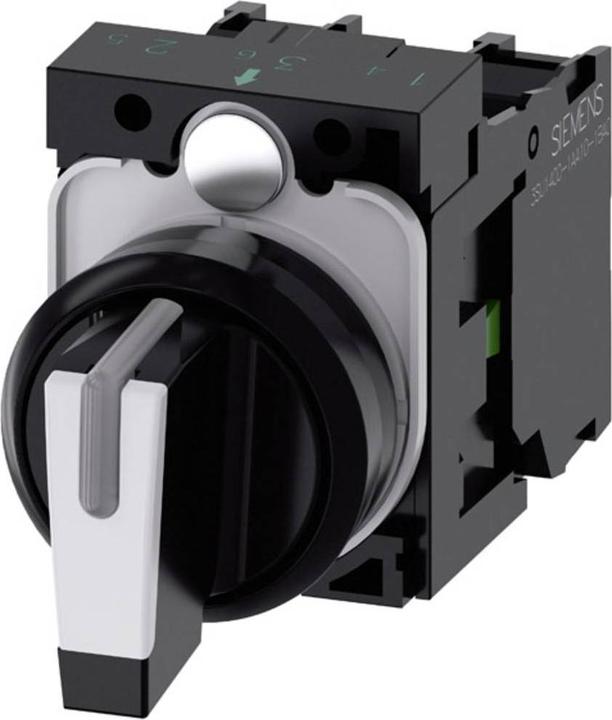 Produktbild Siemens Selector switch, 22mm, black, white
