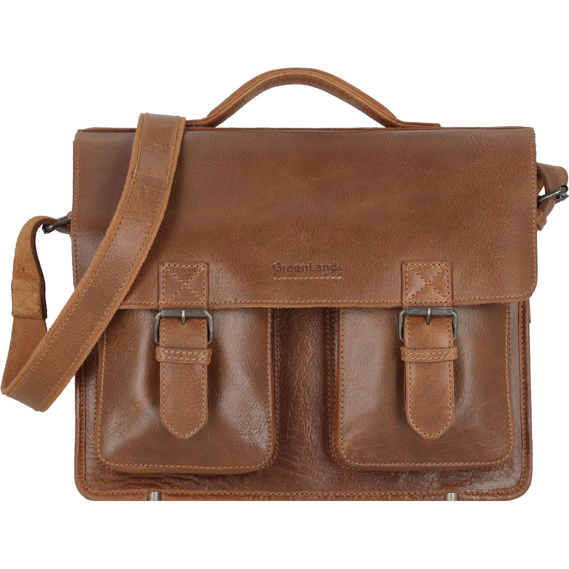 Thumbnail - Greenland Nature, Handtasche, Nature Aktentasche Leder 39 cm, Braun