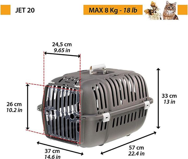 Ferplast 2 Dispositivo di trasporto per animali Pet transport box (Cane, Gatto, Animaletto, Pieghevole)