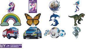 Roth Bügelbild Stickerei mit Druck, Schmetterling, 12cmx16cm (1 Stk., 16 x 12 cm)