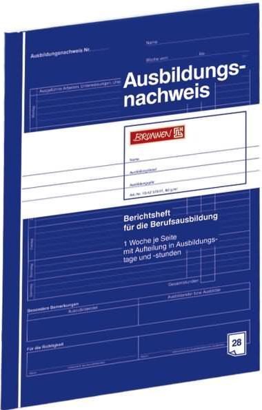 Immagine prodotto Brunnen Libretto di report Registro di formazione giornaliero DIN A4 80g/m² 28 fogli (28 x)