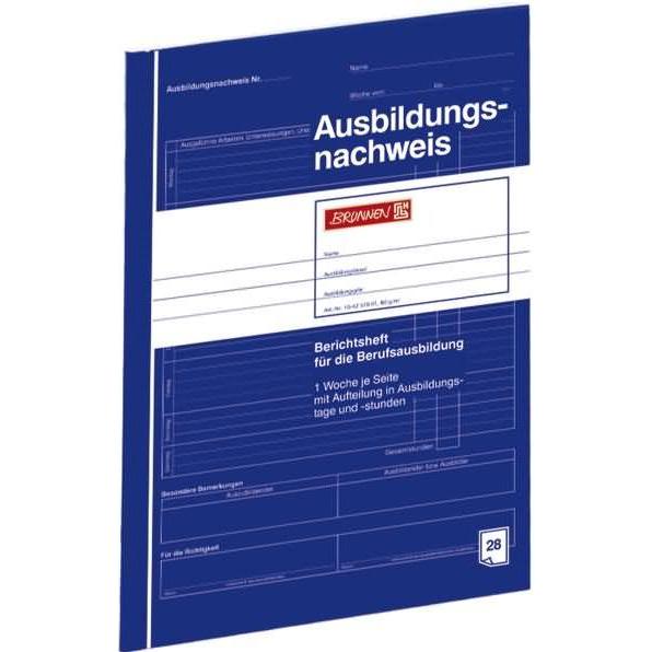 Thumbnail - Brunnen, Formular, Berichtsheft Ausbildungsnachweis täglich DIN A4 80g/m² 28 Bl. (28 x)