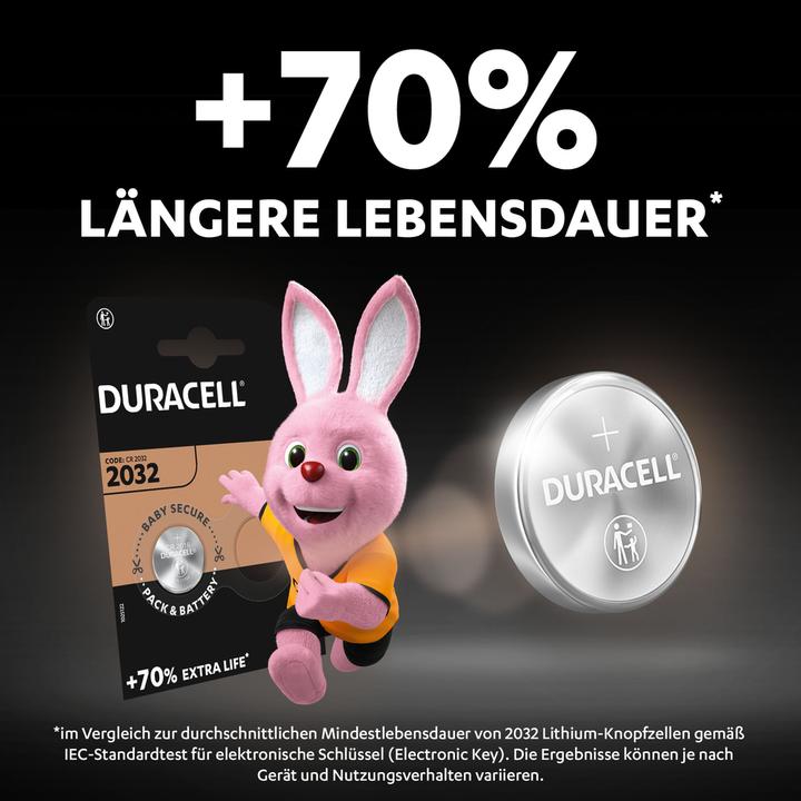 Produktbild Duracell Single-use battery CR2032 (4 Stk., CR2032, 225 mAh)