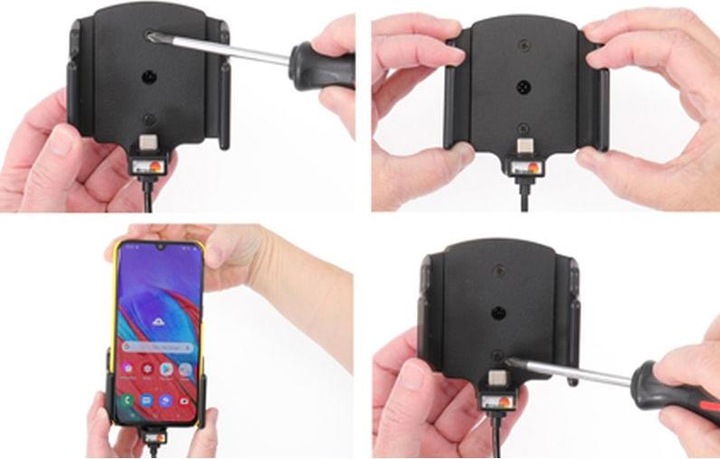 Produktbild Brodit Halter Universal aktiv USB Type-C (Breite 62-77 mm / Dicke 2-10 mm) Molex