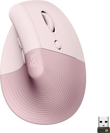 Actual product image Logitech Wireless ergonomic mouse Lift, Rose (Wireless)