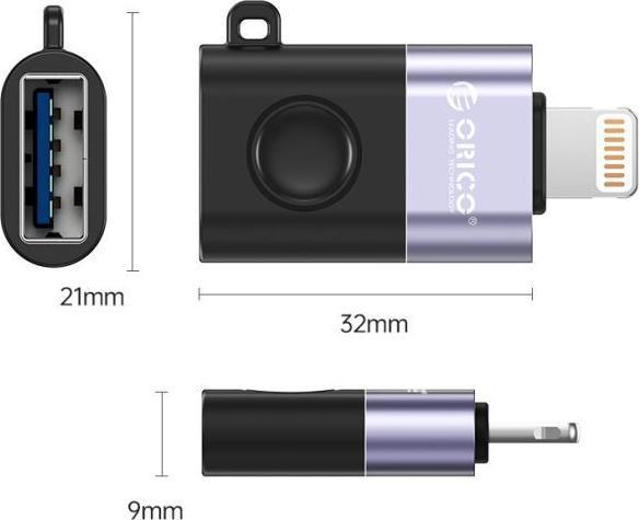 Image du produit Orico Adaptateur Lightning vers USB-A (Lightning, USB-A)