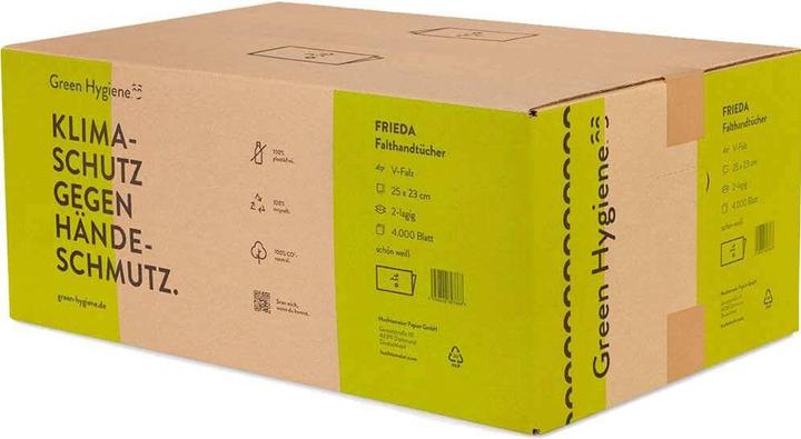 Produktbild Huchtemeier Papier INGEBORG - Falthandtücher, N-Interfalz, 21x24cm, 3000 Blatt - 100% CO2- (1x)