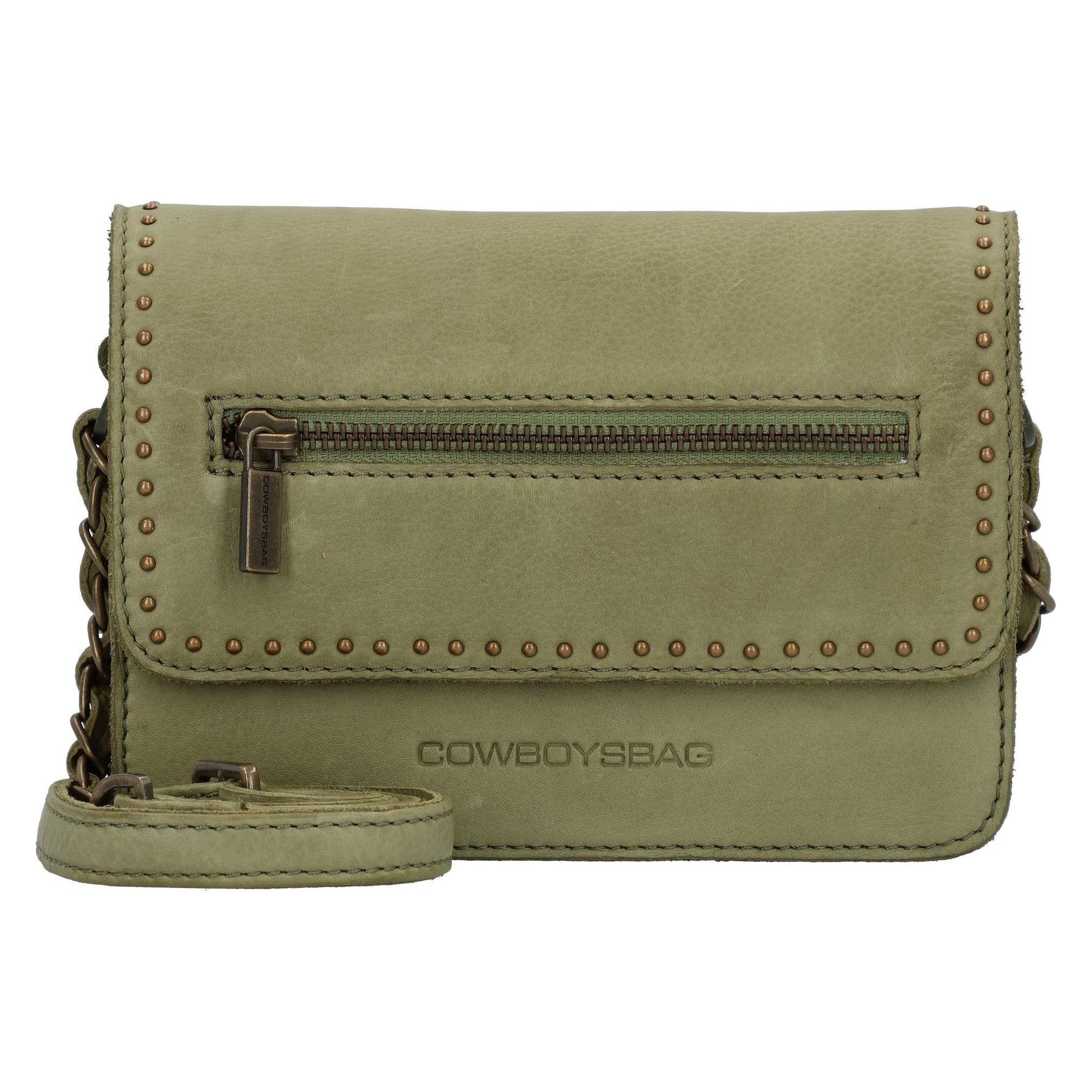 Cowboysbag, Vrouwen, Handtas, Bridgetown Umhängetasche Leder 18.5 Cm, Groen
