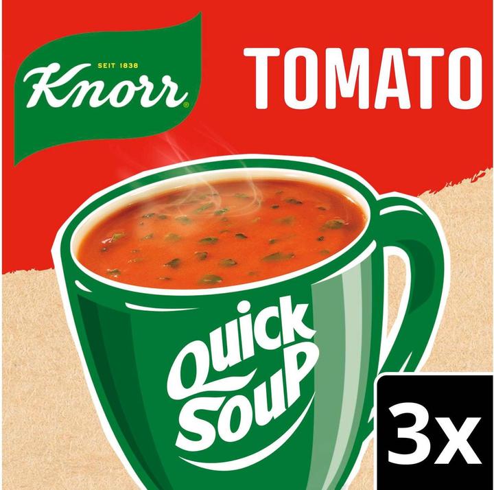 Produktbild Knorr Quick Soup Tomato, sonnengereifte Tomaten mit Kräutern, Tomatensuppe schnell & einfach zubereitet