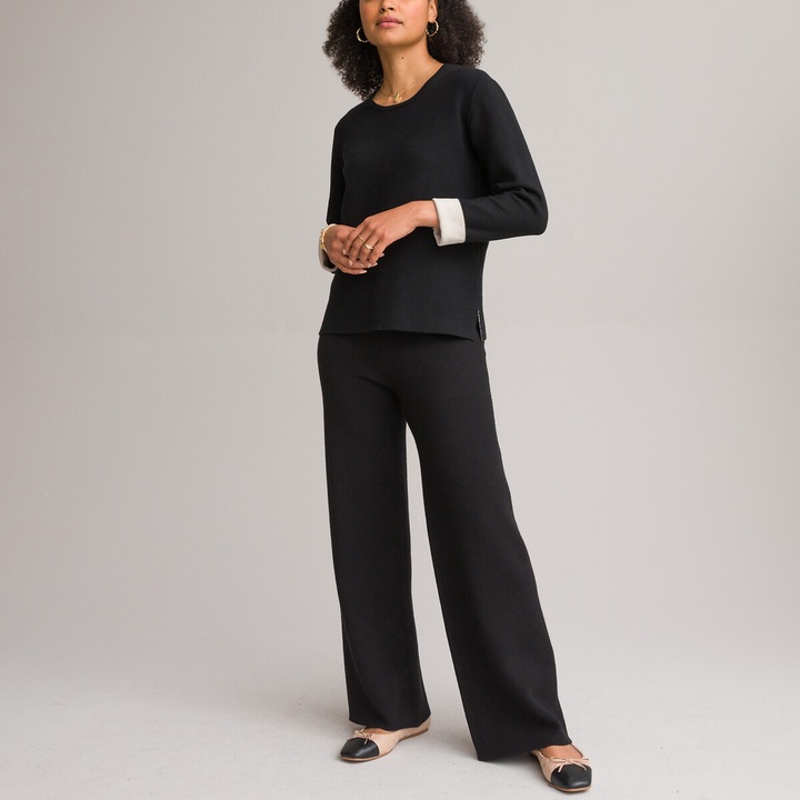 Actual product image Anne Weyburn Wide knit trousers (32)