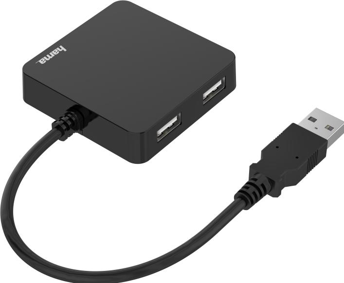 Actual product image Hama USB 2.0 Hub (USB-A, 4 Ports)