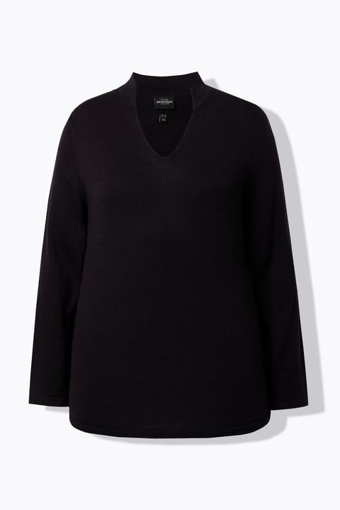 Produktbild Ulla Popken Pullover, Seidenmix, Kelchkragen, Langarm (54)