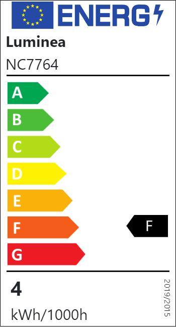 Label énergétique Luminea Lot de 9 ampoules LED à filament, à intensité variable (E14, 4 W, 470 lm, 9 x, F)