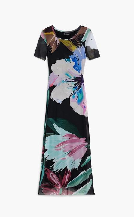 Actual product image Desigual Watercolor Floral Fitted Dress (XS)