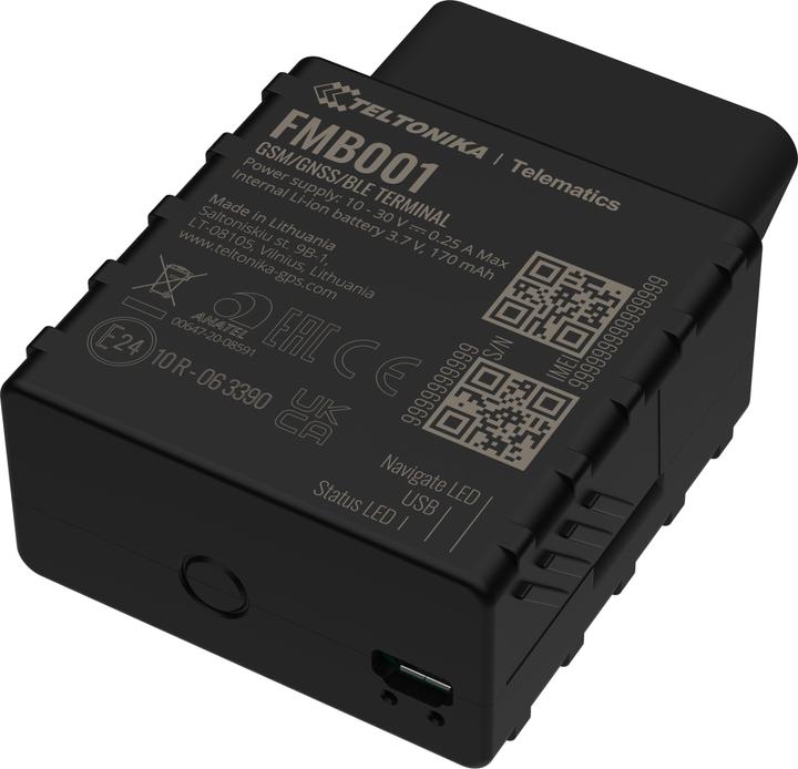 Produktbild Teltonika FMB001 Erweiterter Plug & Track Echtzeit-Tracker mit GNSS-, GSM & Bluetooth Fleet Management