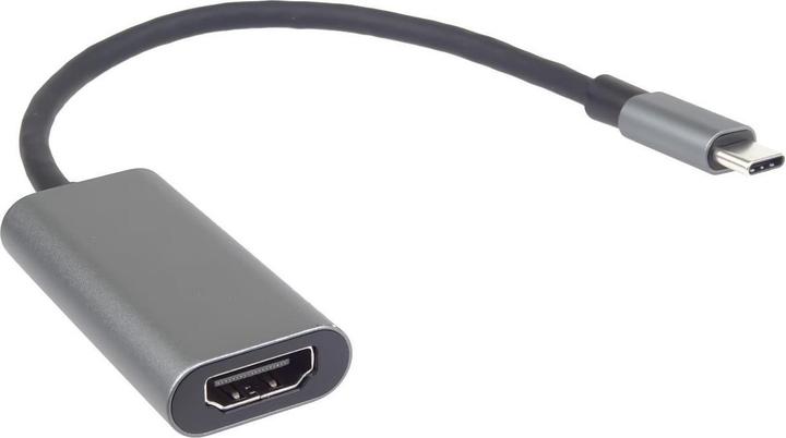 Produktbild PremiumCord PÅ™evodnÃ­k USB-C na HDMI, rozliÅ¡enÃ­ 4K a FULL HD 1080p, kovovÃ© pouzdro (HDMI)