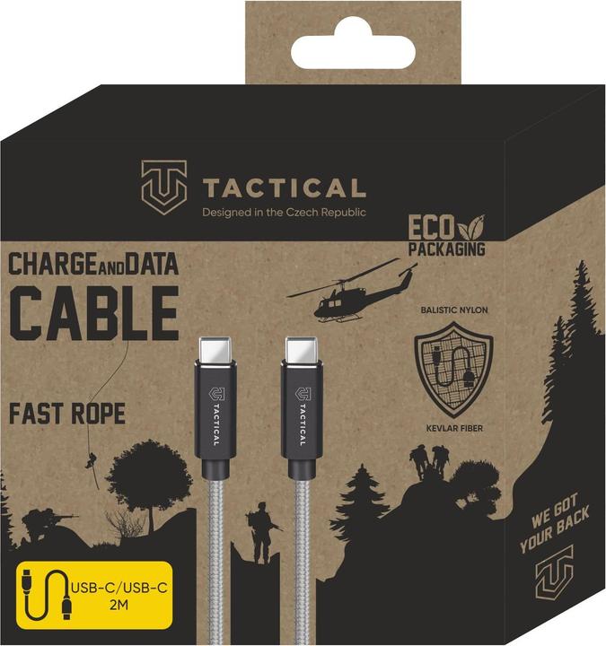 Produktbild Source Fast Rope Kevlar-Kabel USB-C|USB-C 100W 20V|5A 2m Grau (2 m, USB 2.0, 100 W)