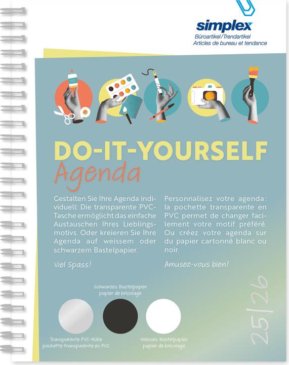 Produktbild Simplex Schüleragenda Do-it y. 25/26 500103.26 1W/2S 17M weiss ML 12x16.5cm (A6, Deutsch)