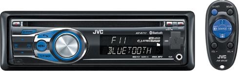 JVC KD-R711, CD car radio, front AUX, dual USB, Bluetooth