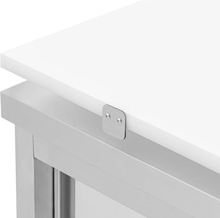 Produktbild Royal Catering Arbeitsschrank Edelstahl 120 x 70 cm 500 kg mit Schneidplatte Edelstahlschrank (70 cm, 93.50 cm)