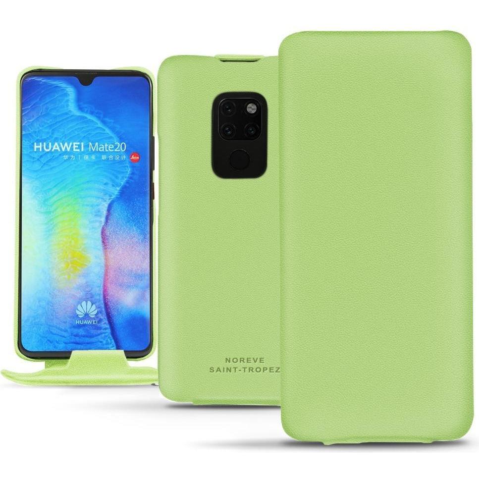 Noreve Lederschutzhülle vertikal (Huawei Mate 20), Smartphone Hülle, Grün