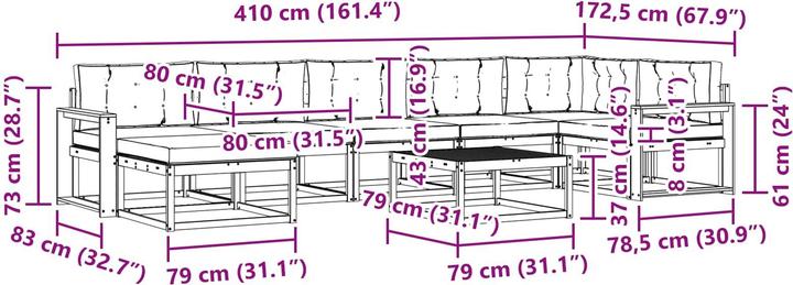 Produktbild vidaXL Outdoor-Sofa