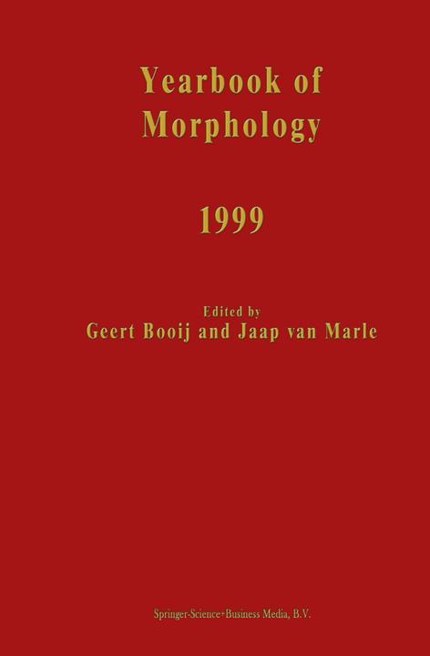 Yearbook of Morphology 1999 (Englisch, Geert Booij, Jaap van Marle, 2010)
