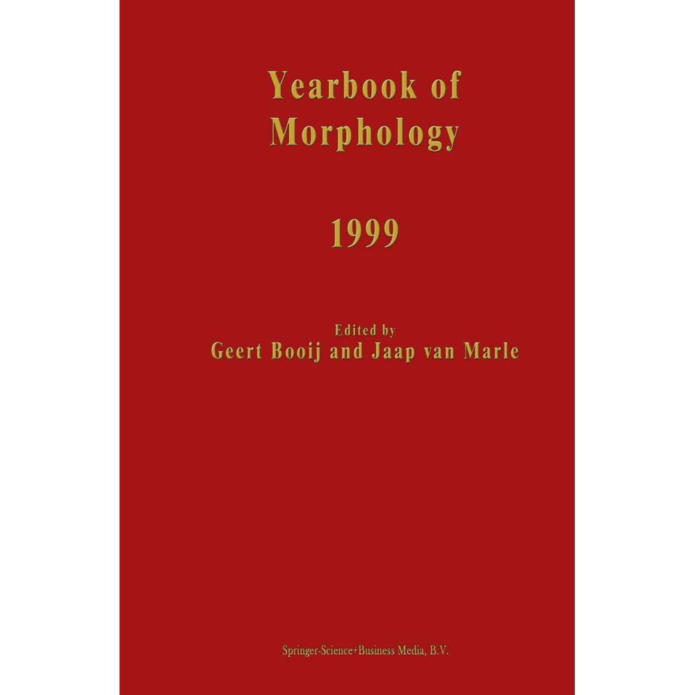 Yearbook of Morphology 1999, Fachbücher von Geert Booij, Jaap van Marle