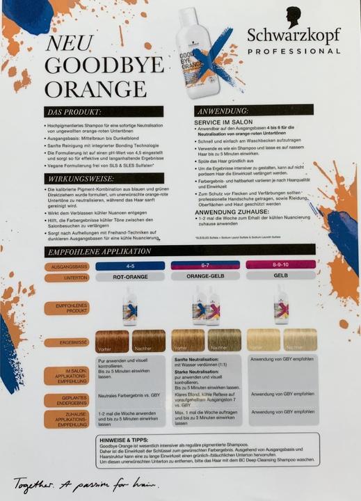 Image du produit Schwarzkopf Professional Goodbye Orange (300 ml, Shampoing liquide)