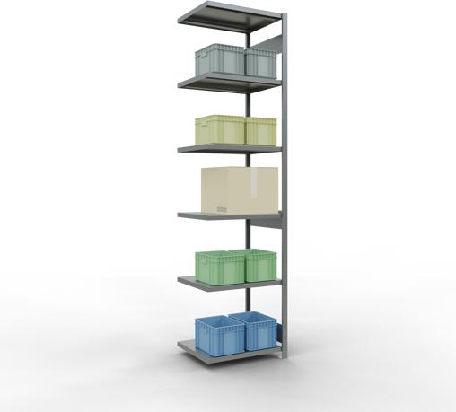 Actual product image Schulte Lagertechnik MULTIplus250 boltless add-on bay system with length bolts