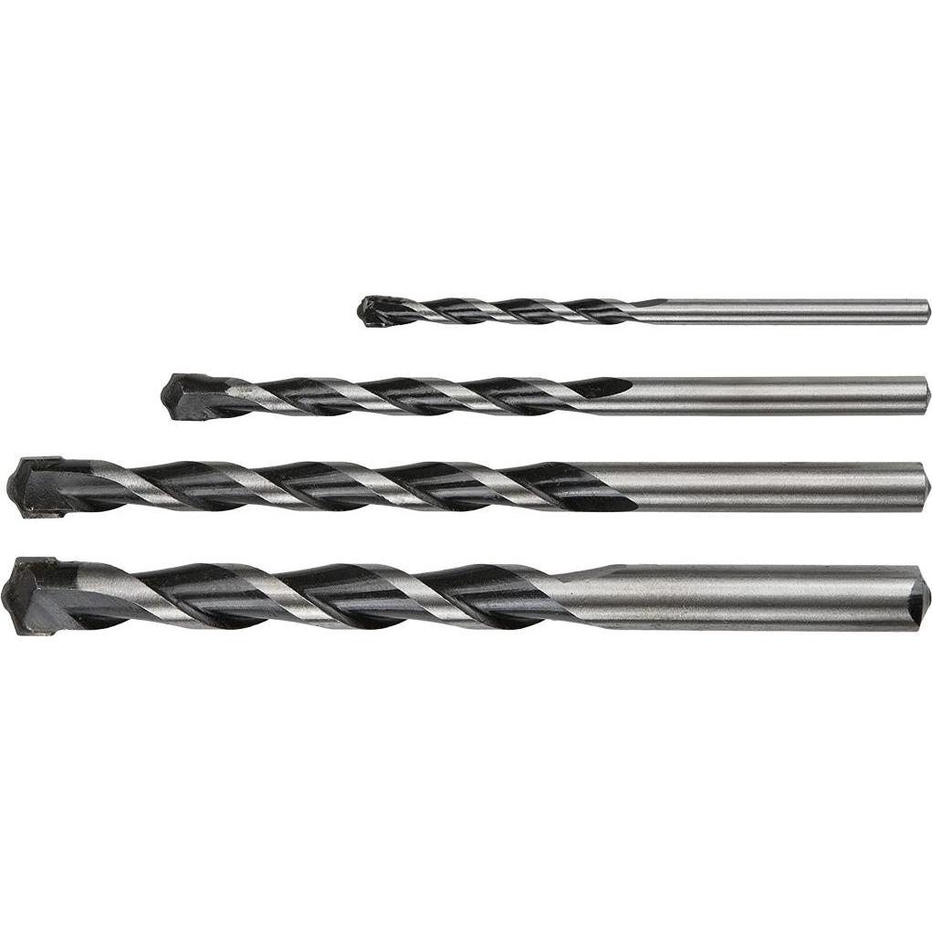 Graphite, Punta da trapano, Wiertło do betonu walcowe 4 6 10 8mm komplektas (57H746) (4, 6, 10, 8 mm)