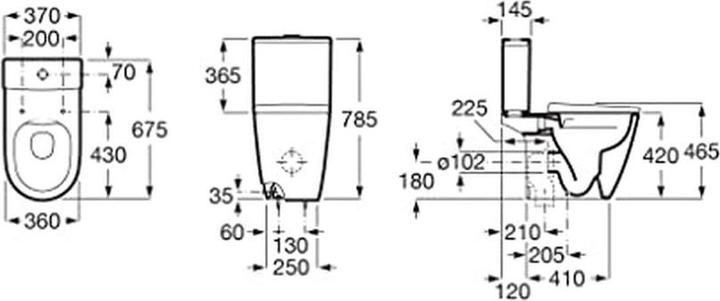 Immagine prodotto ROCA Serbatoio con doppio scarico e capacità di riempimento di 4,5/3L, con