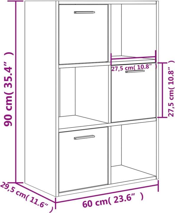 Produktbild vidaXL Madisen (60 x 29.5 x 90 cm)